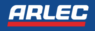 Arlec logo on blue background
